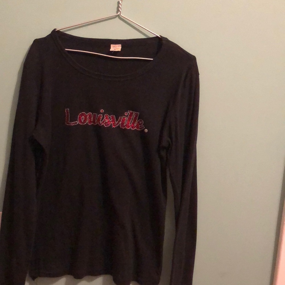 Black long sleeve university of Louisville T-shirt